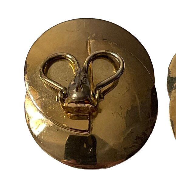 VTG Napier Sterling Layered Faux Pearl Earrings Gold Tone Atomic Modernist‎ MCM main image 4